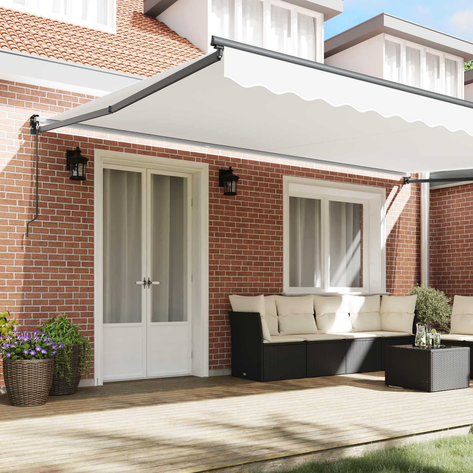 Toldo Manual 500 x 300 cm Poliéster y metal