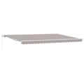 Toldo Manual Gris Claro 500 x 300 x 165 cm Poliéster y metal