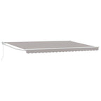 Toldo Manual Gris Claro 500 x 300 x 165 cm Poliéster y metal