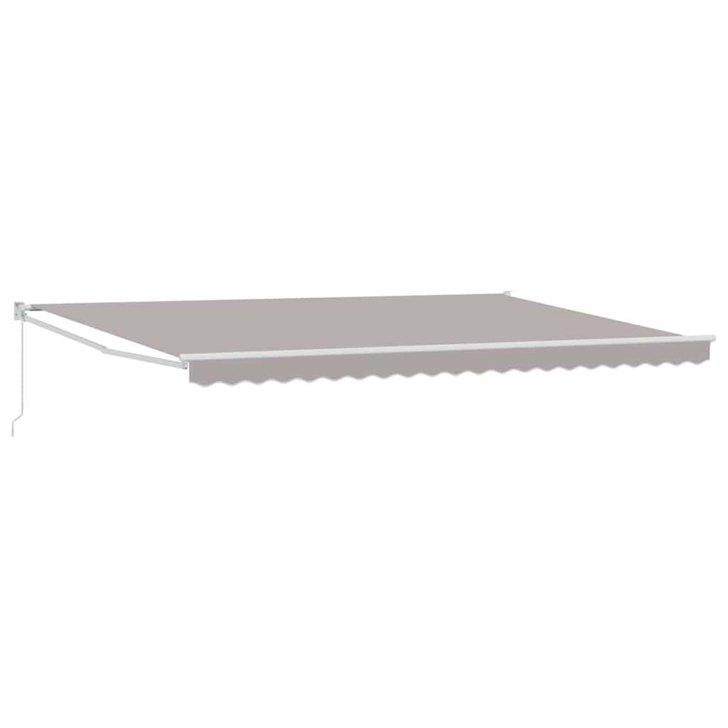 Toldo Manual Gris Claro 500 x 300 x 165 cm Poliéster y metal