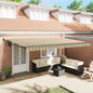 Toldo Retrátil Azul e 400 x 200 cm Poliéster e Alumínio