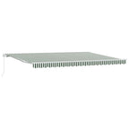 Toldo Retráctil Verde y 500 x 300 cm Poliéster y Aluminio