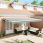 Toldo Retrátil Verde, 500 x 300 cm, Poliéster e Alumínio