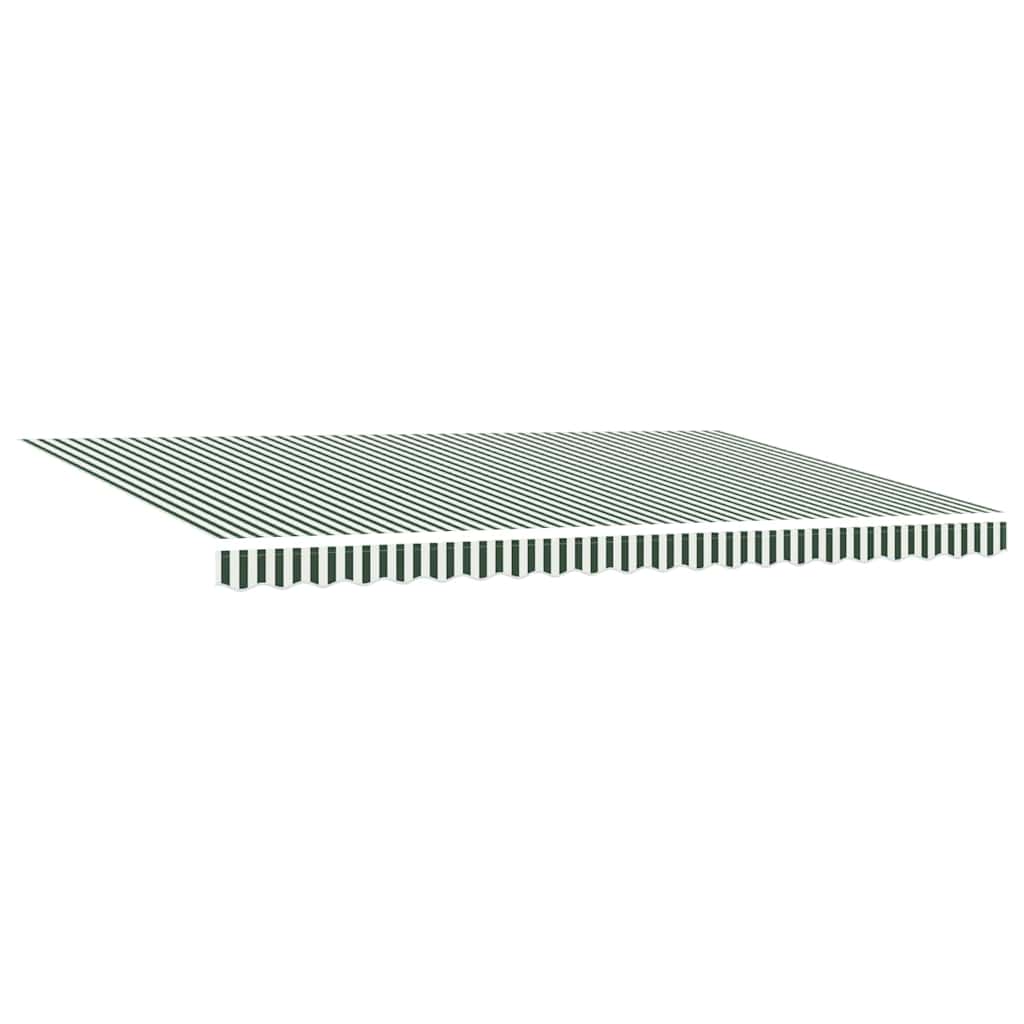 Toldo Retráctil Verde y 500 x 300 cm Poliéster y Aluminio