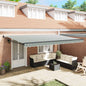 Toldo Retrátil Listrado Azul 350 x 200 cm tecido