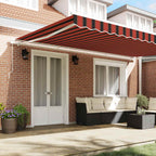 Toldo Retráctil Manual Naranja y Marrón 500 x 350 cm