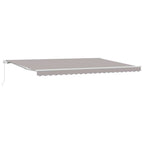 Toldo Retráctil Gris Claro 500 x 350 cm Poliéster y Aluminio