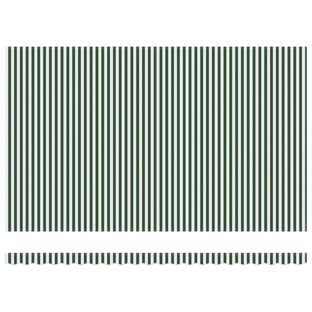 Toldo Retráctil Verde y 500 x 350 cm Poliéster y Aluminio