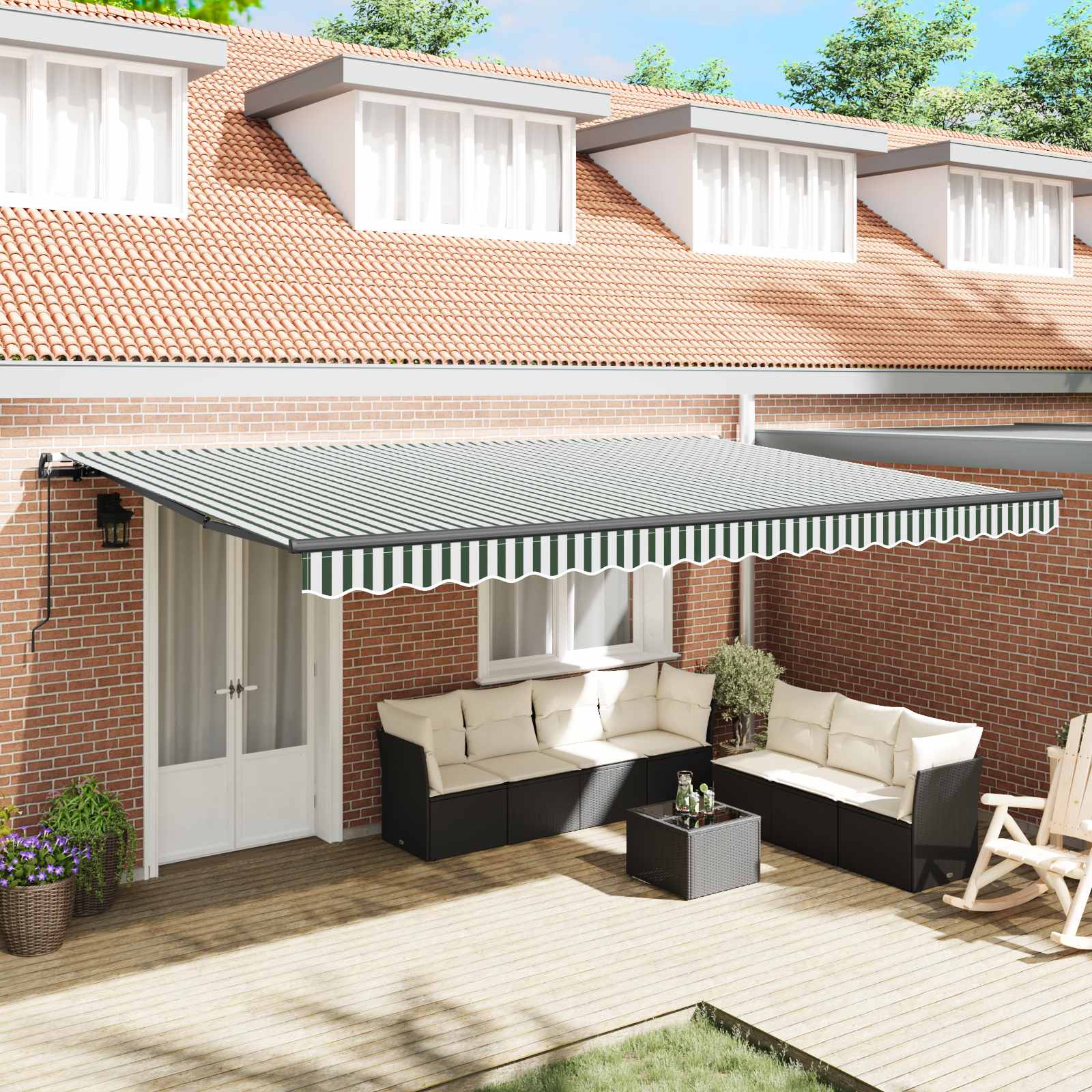 Toldo Retrátil 300 x 250 cm Poliéster e Aço