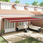 Toldo Retráctil Manual Amarillo y Naranja 300 x 250 cm
