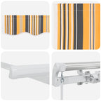 Toldo Retráctil Multicolor 600 x 300 cm Poliéster y Aluminio