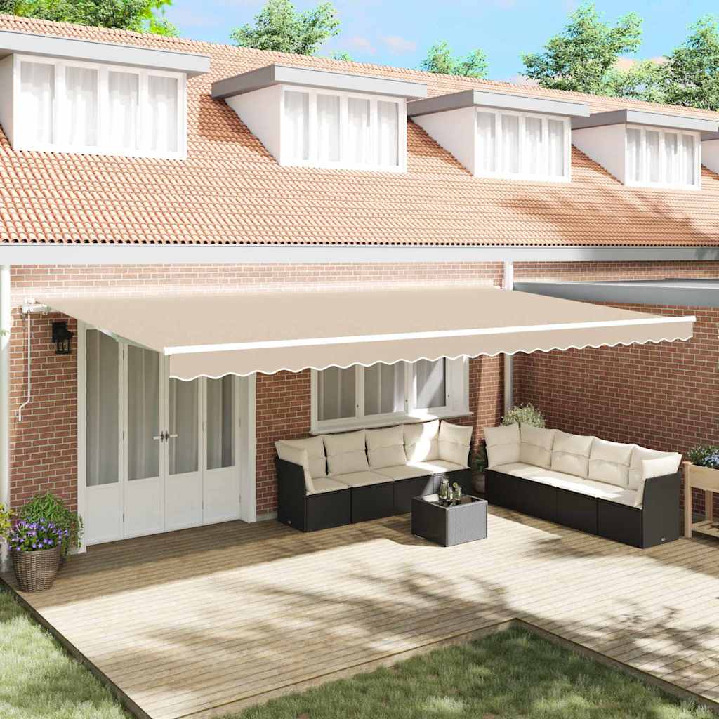 Toldo Retráctil Eléctrico 2,5 x 2 m 100% Poliéster y Aluminio