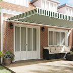 Toldo Retráctil Verde y 600 x 300 cm Poliéster y Aluminio