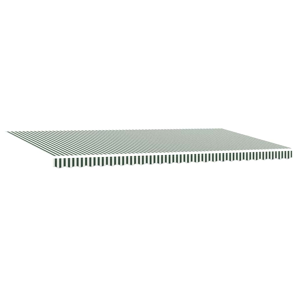 Toldo Retráctil Verde y 600 x 300 cm Poliéster y Aluminio