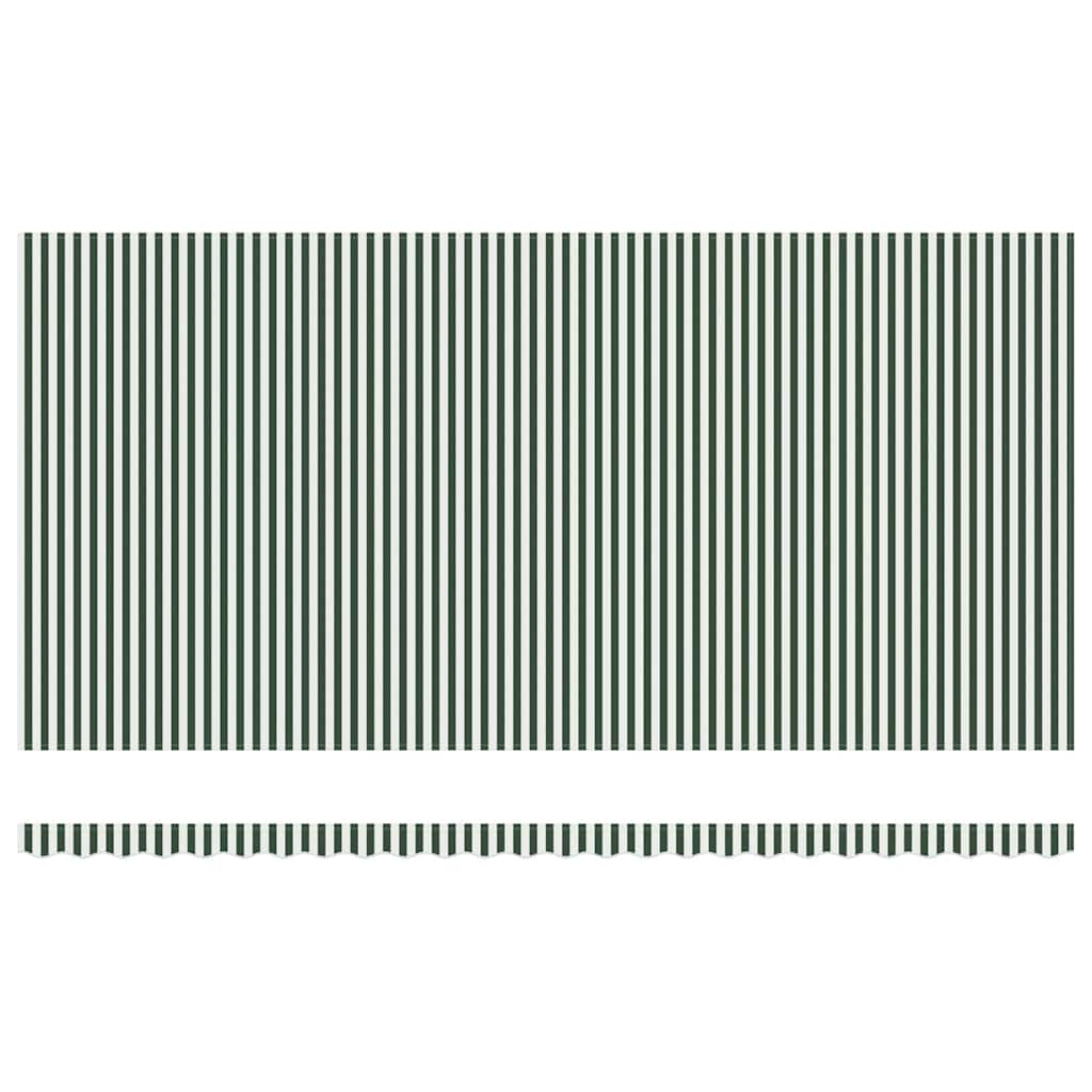 Toldo Retráctil Verde y 600 x 300 cm Poliéster y Aluminio