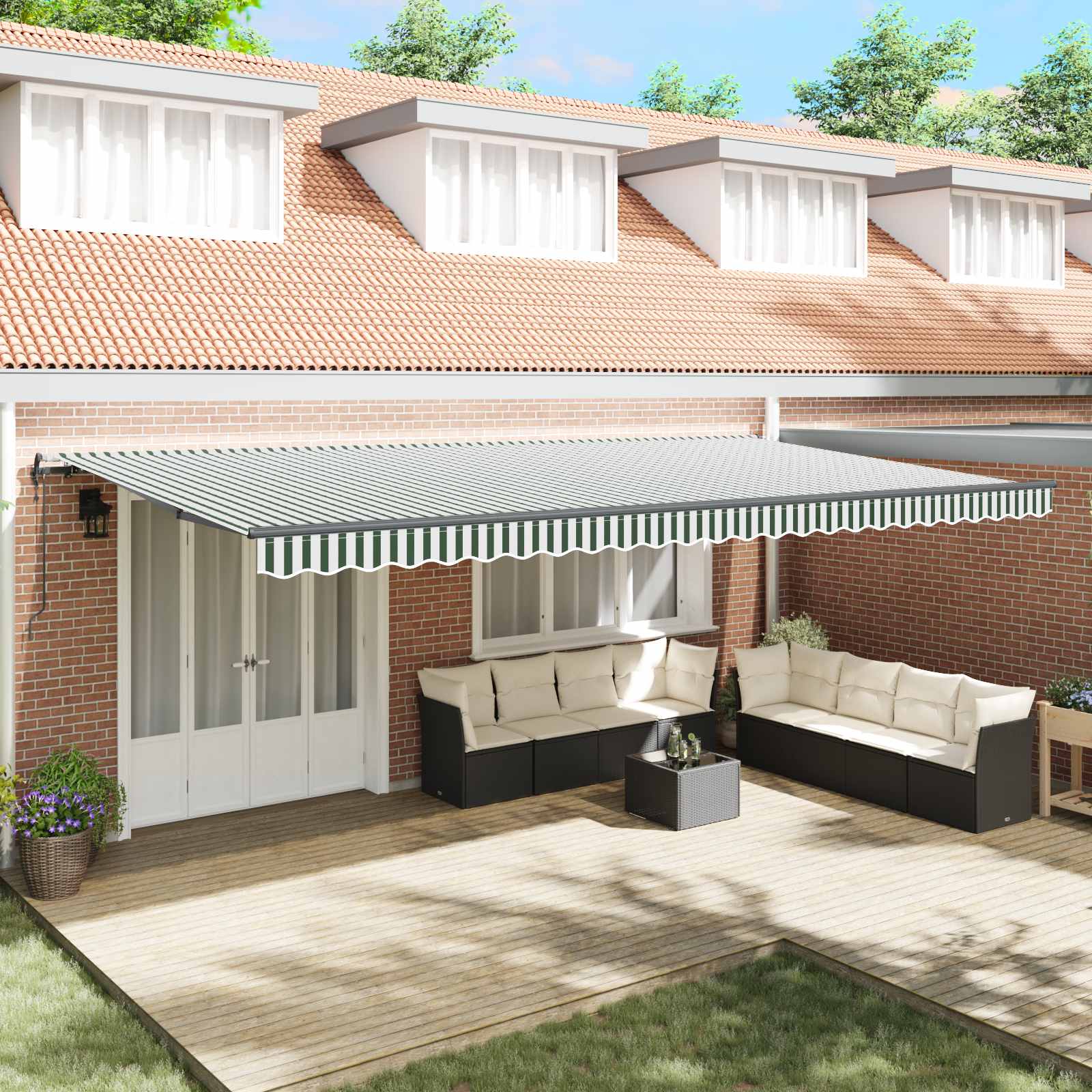 Toldo Retrátil 300 x 250 cm Tecido e Alumínio