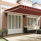 Toldo Retráctil Manual Naranja y Marrón 600 x 350 cm