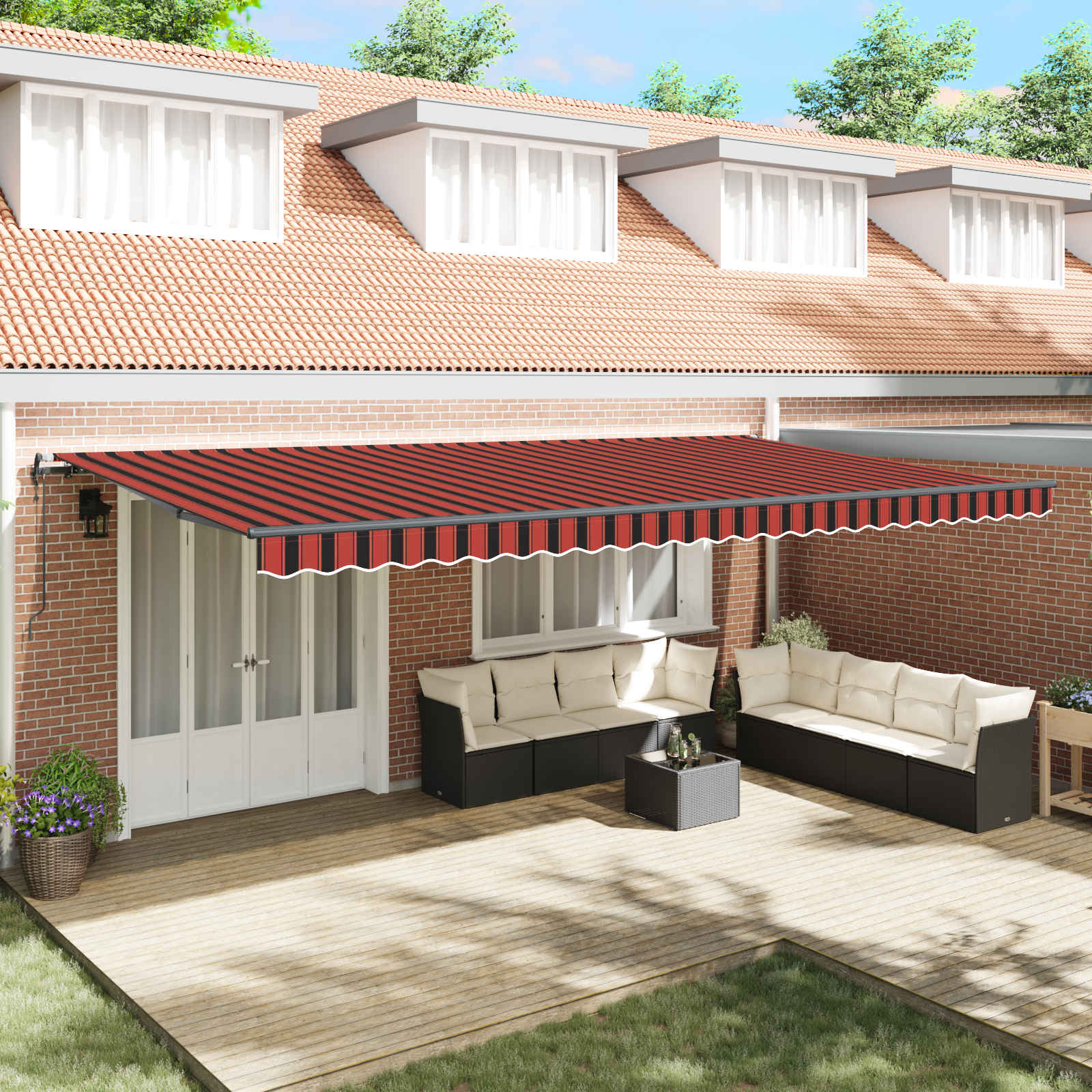 Toldo Retrátil 300 x 250 cm Tecido e Alumínio