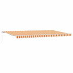 Toldo Retráctil Manual Amarillo y Naranja 600 x 350 cm