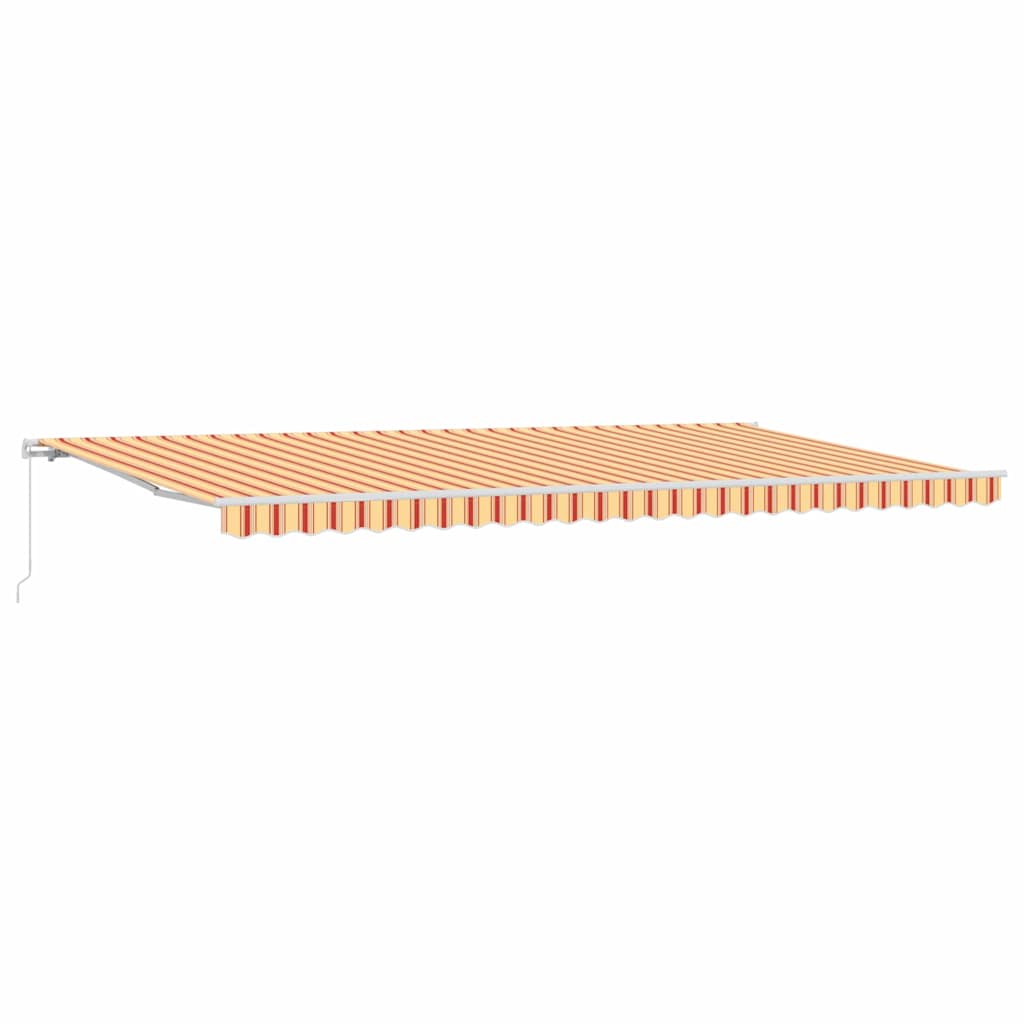 Toldo Retráctil Manual Amarillo y Naranja 600 x 350 cm