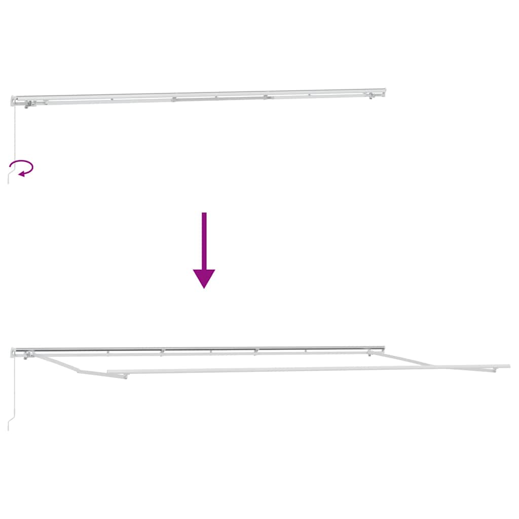 Toldo Retráctil Manual Amarillo y Naranja 600 x 350 cm