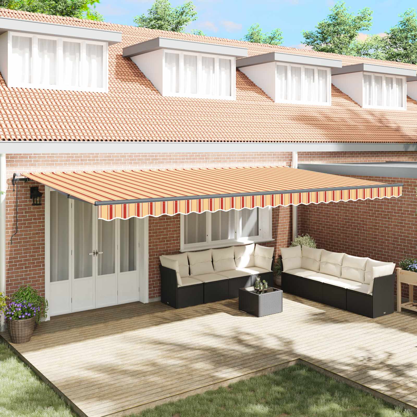 Toldo Retrátil 300 x 250 cm Tecido e Alumínio