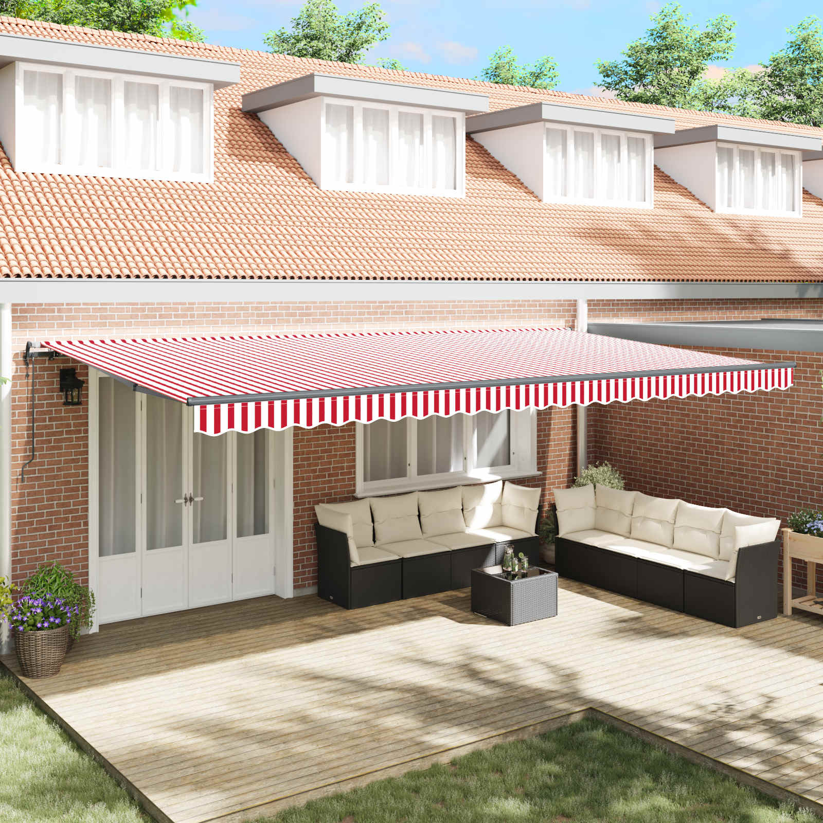 Toldo Retrátil 300 x 250 cm Tecido e Alumínio