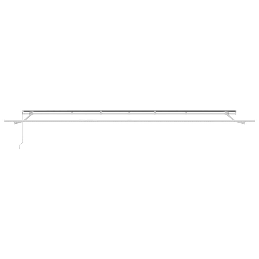 Toldo Retráctil Manual Beige 600 x 350 cm Poliéster y Aluminio