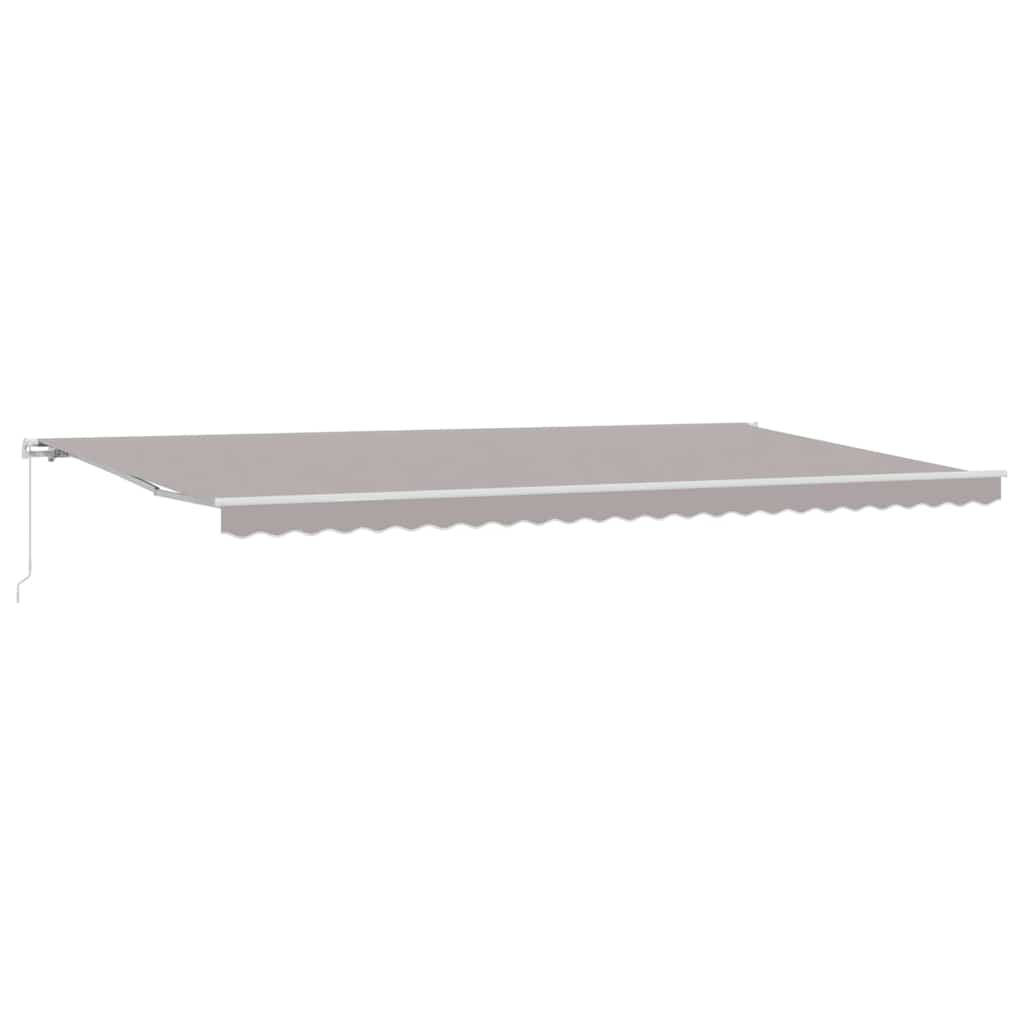 Toldo Retráctil Gris Claro 600 x 350 cm Poliéster y Aluminio