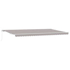 Toldo Retráctil Gris Claro 600 x 350 cm Poliéster y Aluminio