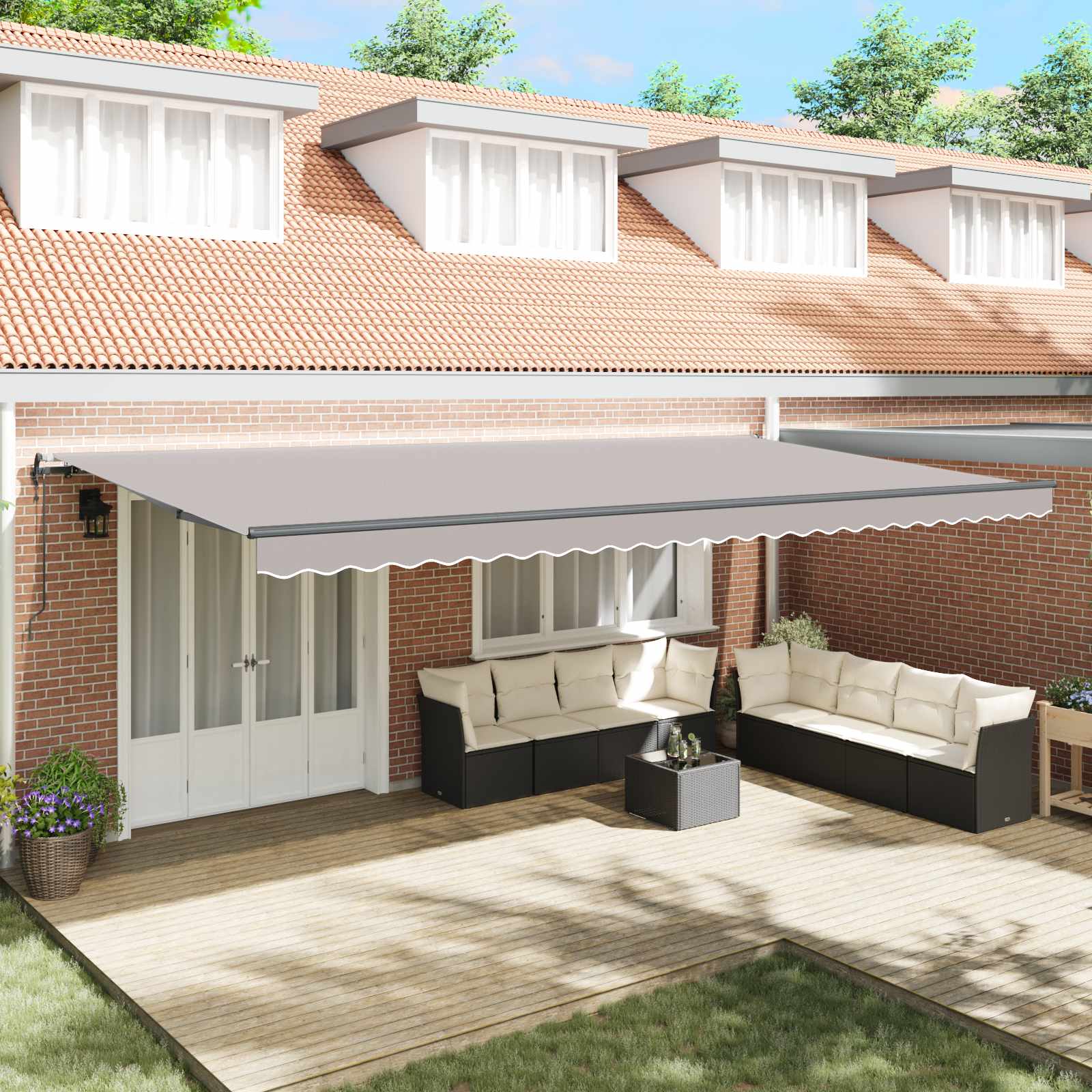 Toldo Retrátil 300 x 250 cm Tecido e Alumínio