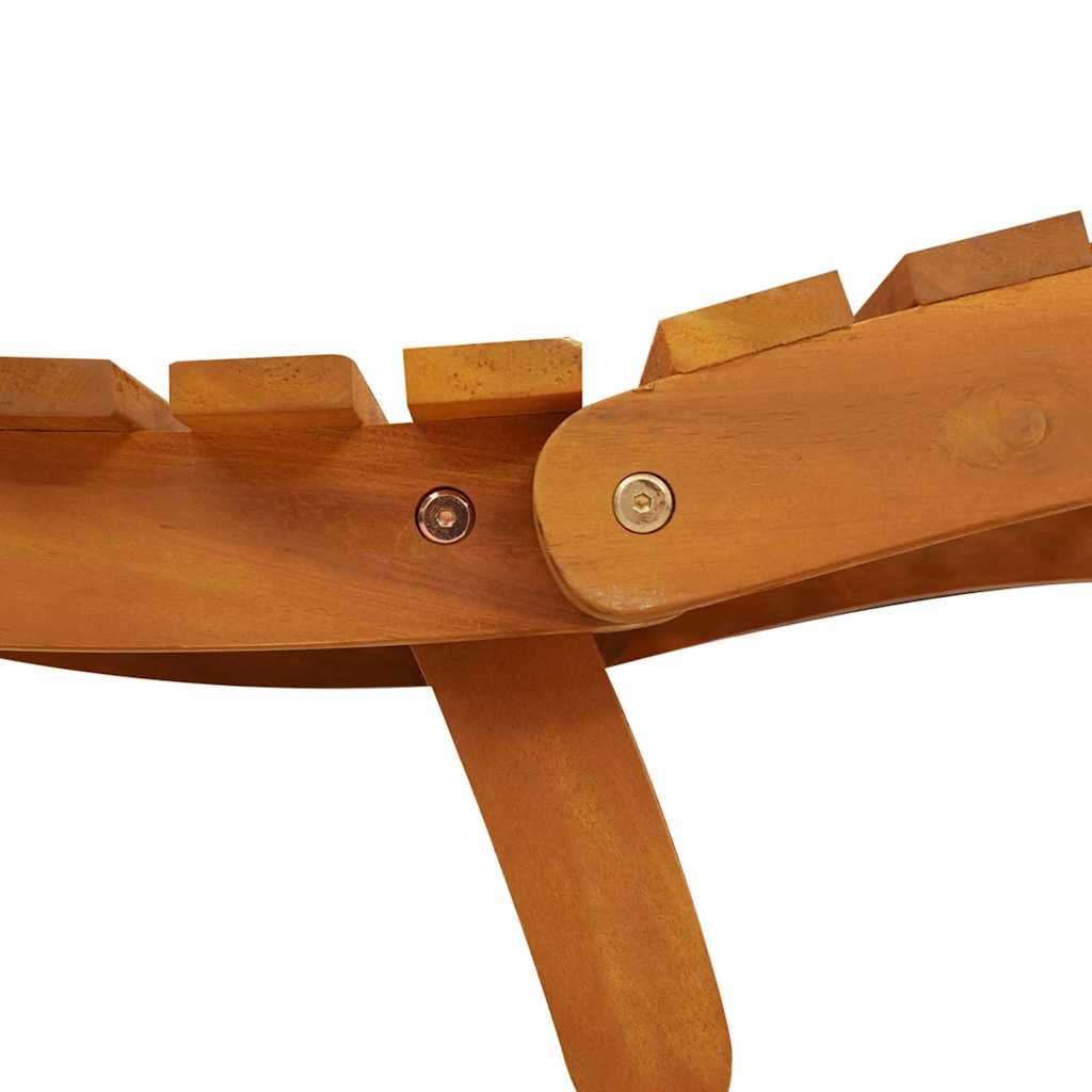 Tumbona 2 pcs Marrón 55 x 184 x 64cm Madera de Acacia Sólida