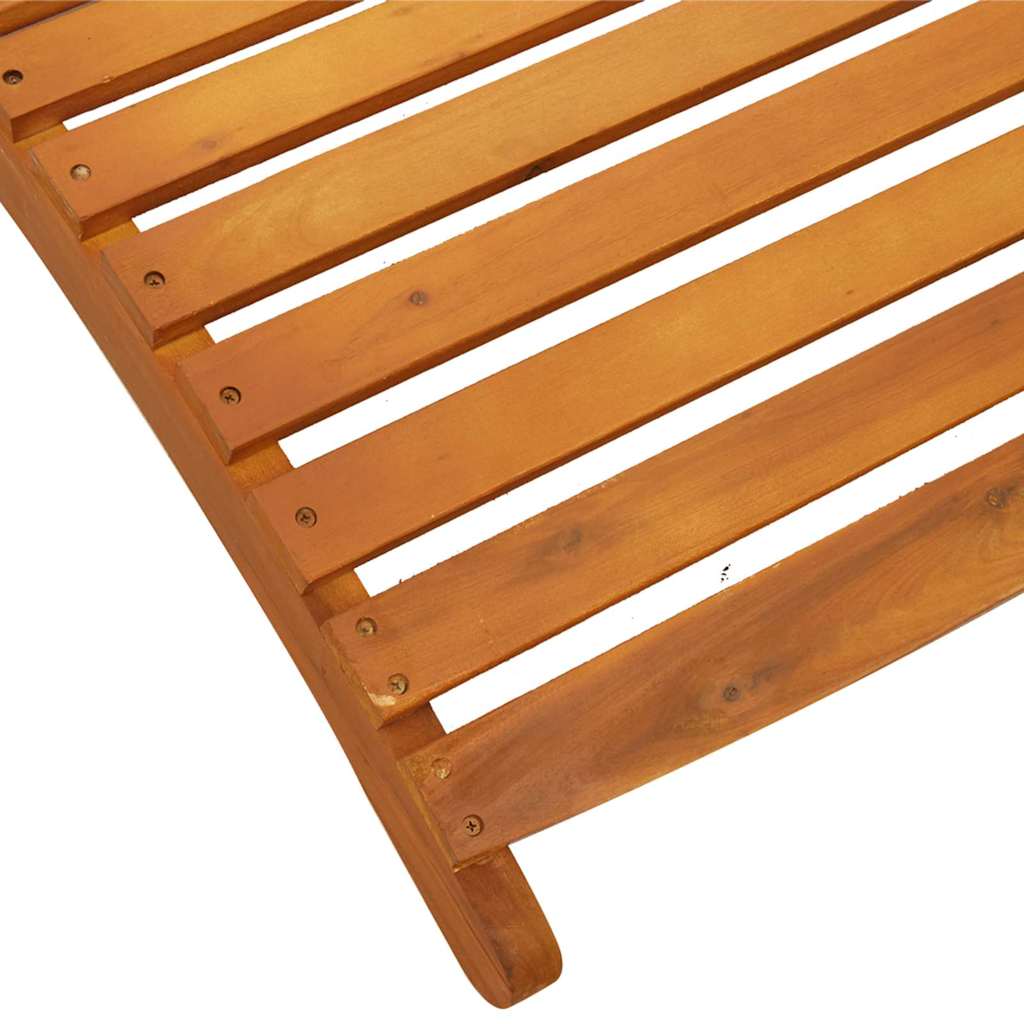 Tumbona 2 pcs Marrón 55 x 184 x 64cm Madera de Acacia Sólida