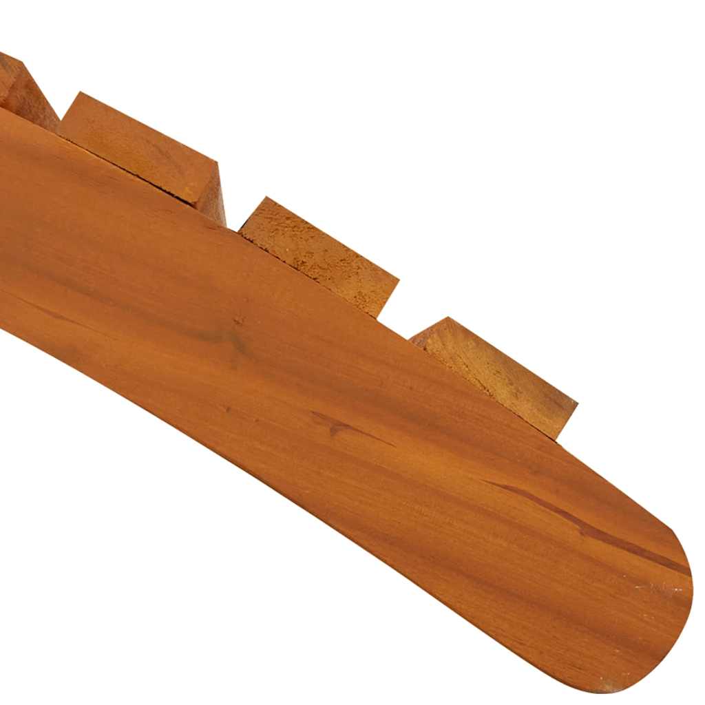 Tumbona 2 pcs Marrón 55 x 184 x 64cm Madera de Acacia Sólida
