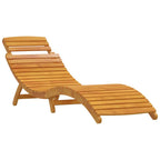 Tumbona 2 pcs Marrón 55 x 184 x 64cm Madera de Acacia Sólida