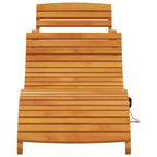 Tumbona 2 pcs Marrón 55 x 184 x 64cm Madera de Acacia Sólida