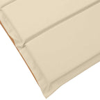 Tumbona con cojín 2 pcs Beige Madera de Acacia Sólida