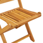 Juego Bistro de Jardín 3 pcs Marrón Madera de Acacia Sólida
