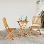 Juego Bistro de Jardín 3 pcs Marrón Madera de Acacia Sólida