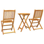 Juego Bistro de Jardín 3 pcs Marrón Madera de Acacia Sólida