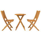Juego Bistro de Jardín 3 pcs Marrón Madera de Acacia Sólida