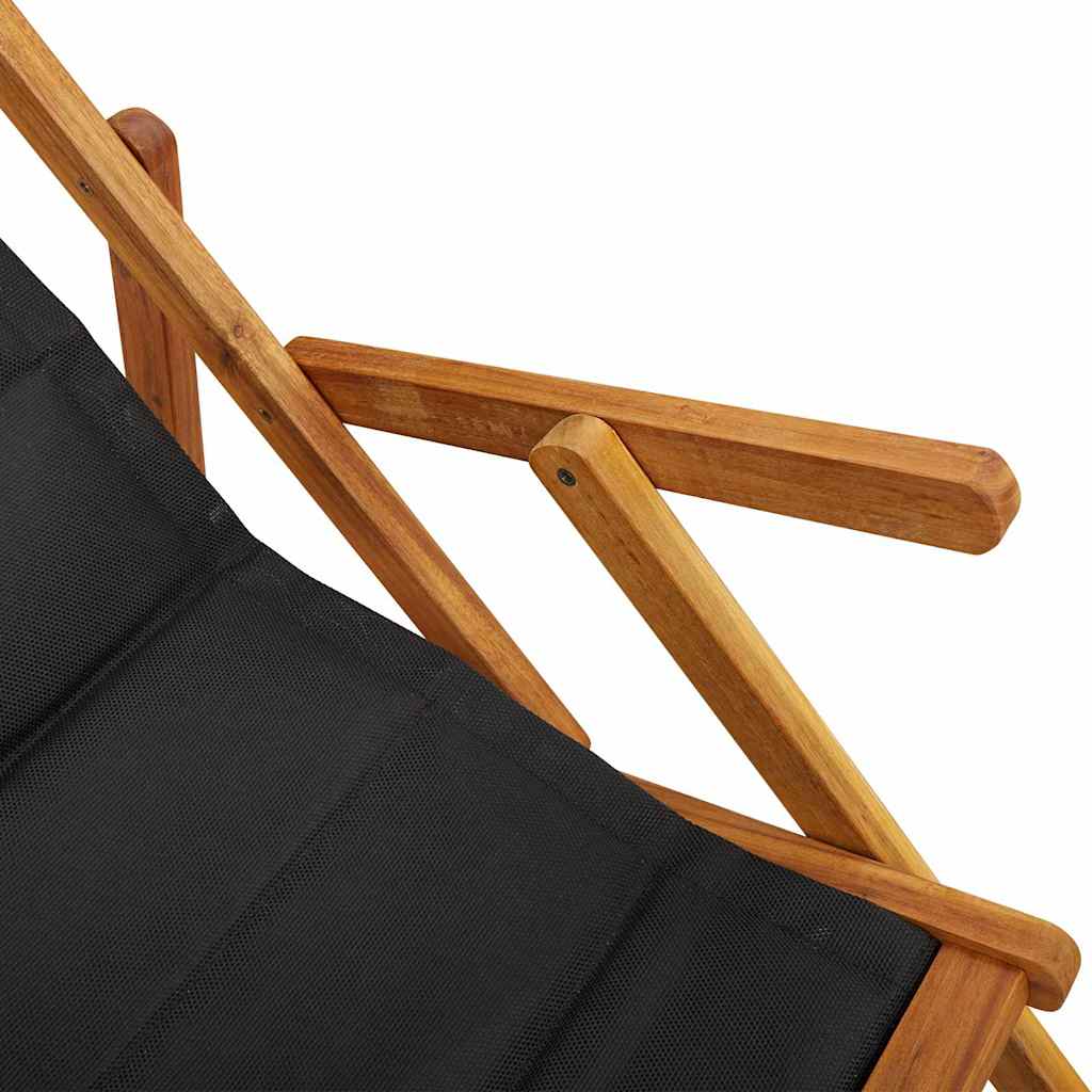 Silla de playa con cojín 2 pcs Marrón Madera de Acacia Sólida