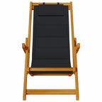 Silla de playa con cojín 2 pcs Marrón Madera de Acacia Sólida