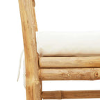 Banco de jardín con cojín Marrón 110 x 38 x 65cm Bambú