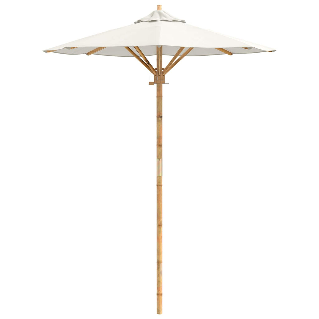 Sombrilla de jardín Crema Ø 150 x 210 cm Bambú