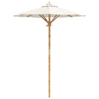 Sombrilla de jardín Crema Ø 150 x 210 cm Bambú