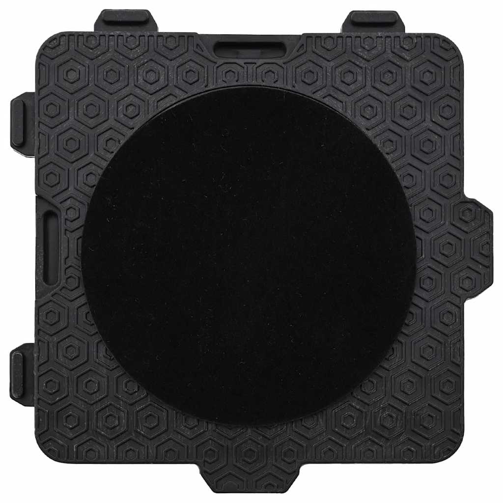 Ruedas para muebles (4 unidades, con elevador), color negro, 13,5 x 13,5 x 4,2 cm, 300 kg