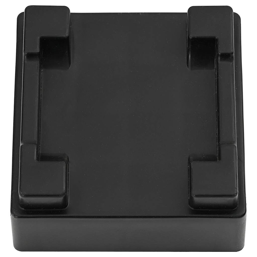 Ruedas para muebles (4 unidades, con elevador), color negro, 13,5 x 13,5 x 4,2 cm, 300 kg