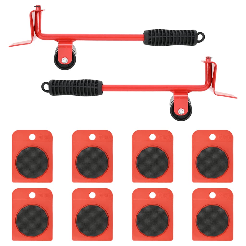 Ruedas para muebles (4 unidades, con elevador), color negro, 13,5 x 13,5 x 4,2 cm, 300 kg