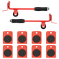 Ruedas para muebles (4 unidades, con elevador), color negro, 13,5 x 13,5 x 4,2 cm, 300 kg